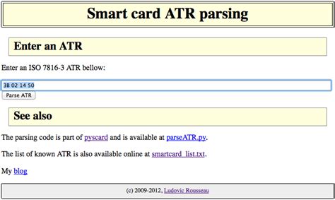 atr parser smart card|atr tool free download.